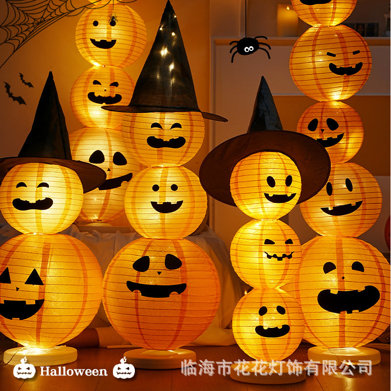 Halloween Decorations, Festival Supplies, Glowing Small Pumpkin Lanterns, Night Lights, Atmosphere Layout Props, Decorative Lanterns, Ornaments