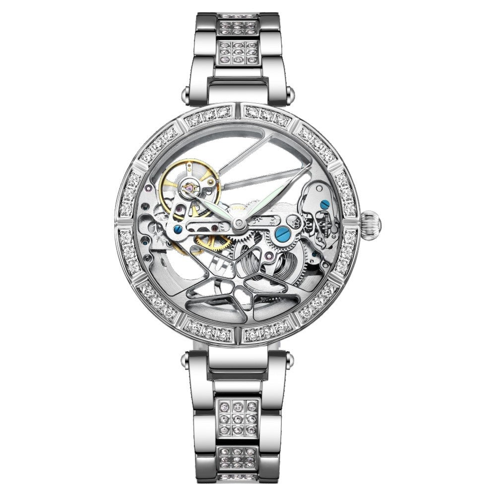 Sinas Cross-border E-commerce Exclusively For Ladies Fashion Hollow Automatic Mechanical Ladies Watch SN337