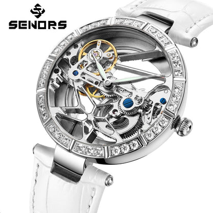 Sinas Cross-border E-commerce Exclusively For Ladies Fashion Hollow Automatic Mechanical Ladies Watch SN337