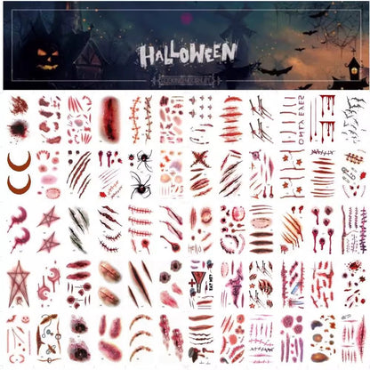 Halloween Children&#039;s Makeup Face Stickers Cartoon Funny Personality Face Tattoo Stickers Party Wind Stickers