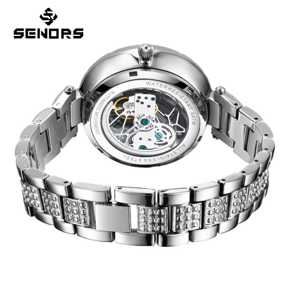 Sinas Cross-border E-commerce Exclusively For Ladies Fashion Hollow Automatic Mechanical Ladies Watch SN337