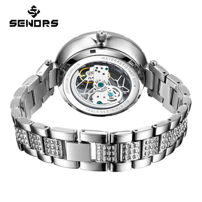 Sinas Cross-border E-commerce Exclusively For Ladies Fashion Hollow Automatic Mechanical Ladies Watch SN337