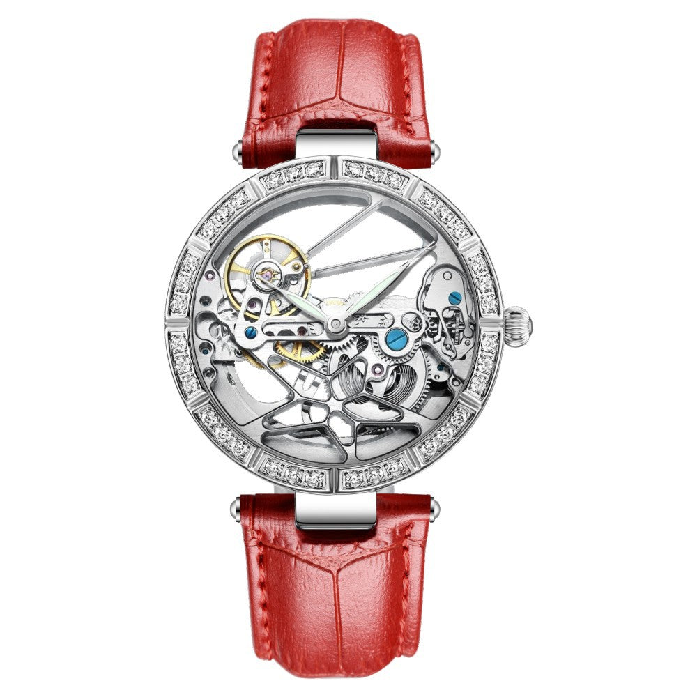 Sinas Cross-border E-commerce Exclusively For Ladies Fashion Hollow Automatic Mechanical Ladies Watch SN337